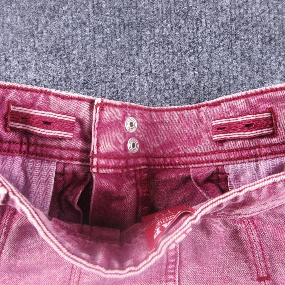 Gap American Girl Skirt Girls 10 Pink Denim Pleated Adjustable‎ Snap Waist